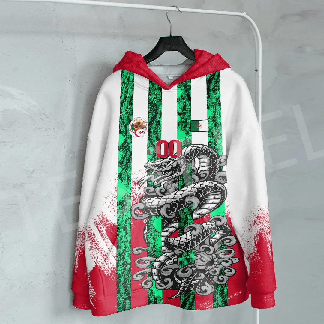 

NewFashion Africa Country Algeria Flag Tattoo Retro Tracksuit 3DPrint Harajuku Casual Streetwear Pullover Funny Jacket Hoodies P