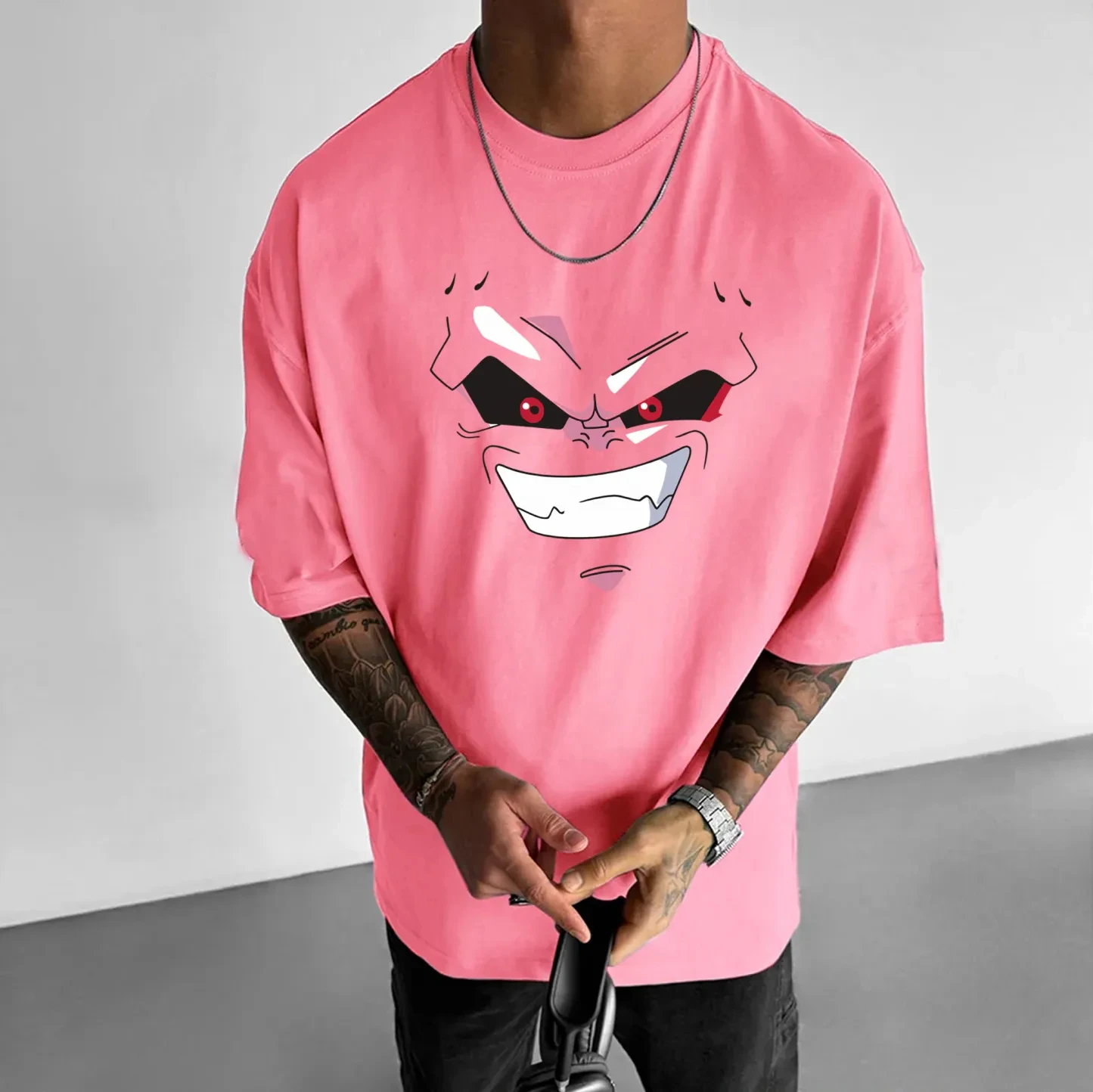 Camiseta de verano de Anime Dragon Ball Majin Buu, ropa de calle