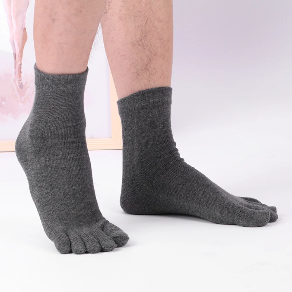 5 Paia Calzini Uomo In Cotone Leggeri – Traspiranti, Taglia 39-46 (L), Colore Nero