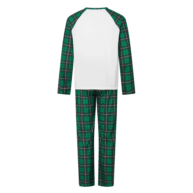 Matching Family Christmas Pajamas Set with Reindeer Print Tops and Red Plaid Pants - Cozy Winter Sleepwear for the 5