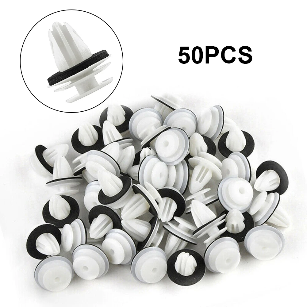 

50Pcs/Bag Door Panel Clip with Seal Ring Fastener Clip Retainer For BMW E34 E36 E38 E39 E46 M3 M5 Z3 X5 Car Supplies Accessories