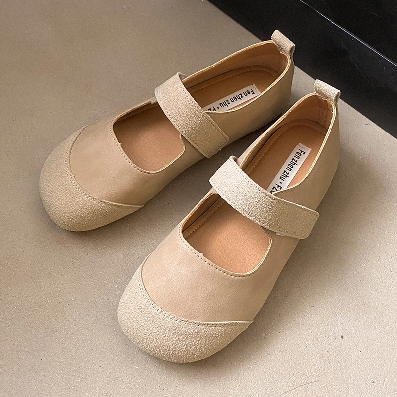 

2024 Модные женские классические туфли, повседневные женские балетки Мэри Джейн, туфли-лодочки с закругленным носком и пряжкой, прогулочные лоферы