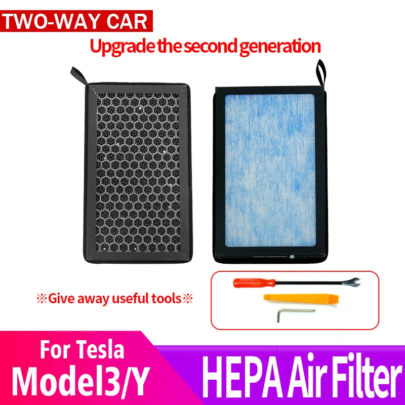 For Tesla Model 3 Model Y Car Air Filter Hepa Inside Outside