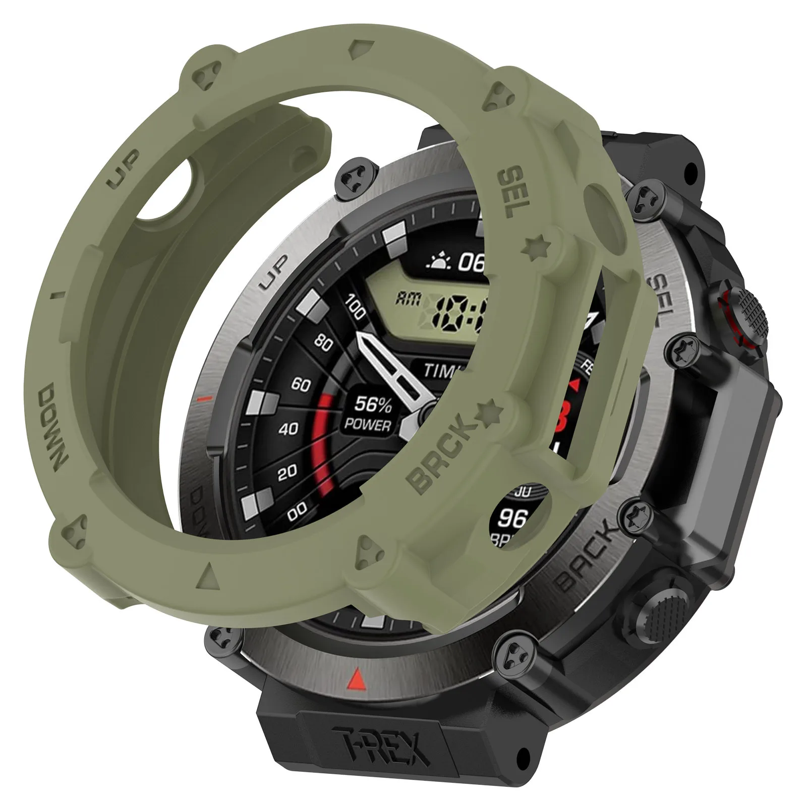 Silicone Protective Case for Amazfit T Rex Ultra Smart Watch Soft Protector Cover Shell for Amazfit T-Rex Ultra Accessories