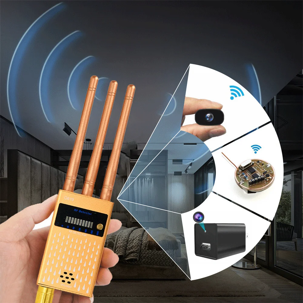 

Professional Anti Spy Detector RF Signal Finder For GSM Bug GPS Tracker Wireless Camera Eavesdropping WiFi Signal Detect Devices