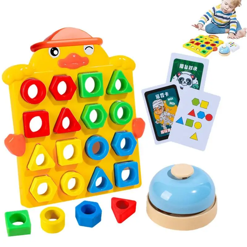 Shape Matching Game Color Puzzle Board Game Toy Safe And Odorless Early Educational Toy For Outdoors Home And School