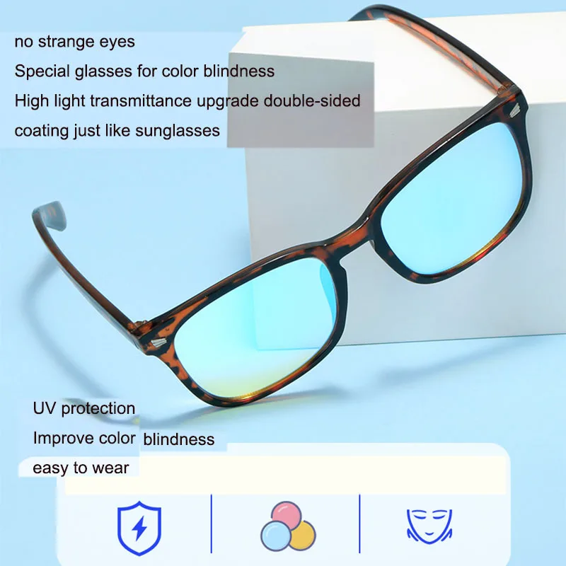 Gafas correctoras para daltónico, marco completo UV400, impermeables,  universales, de lujo, Pilestone, rojo y verde, lentes daltónicos para  hombres y