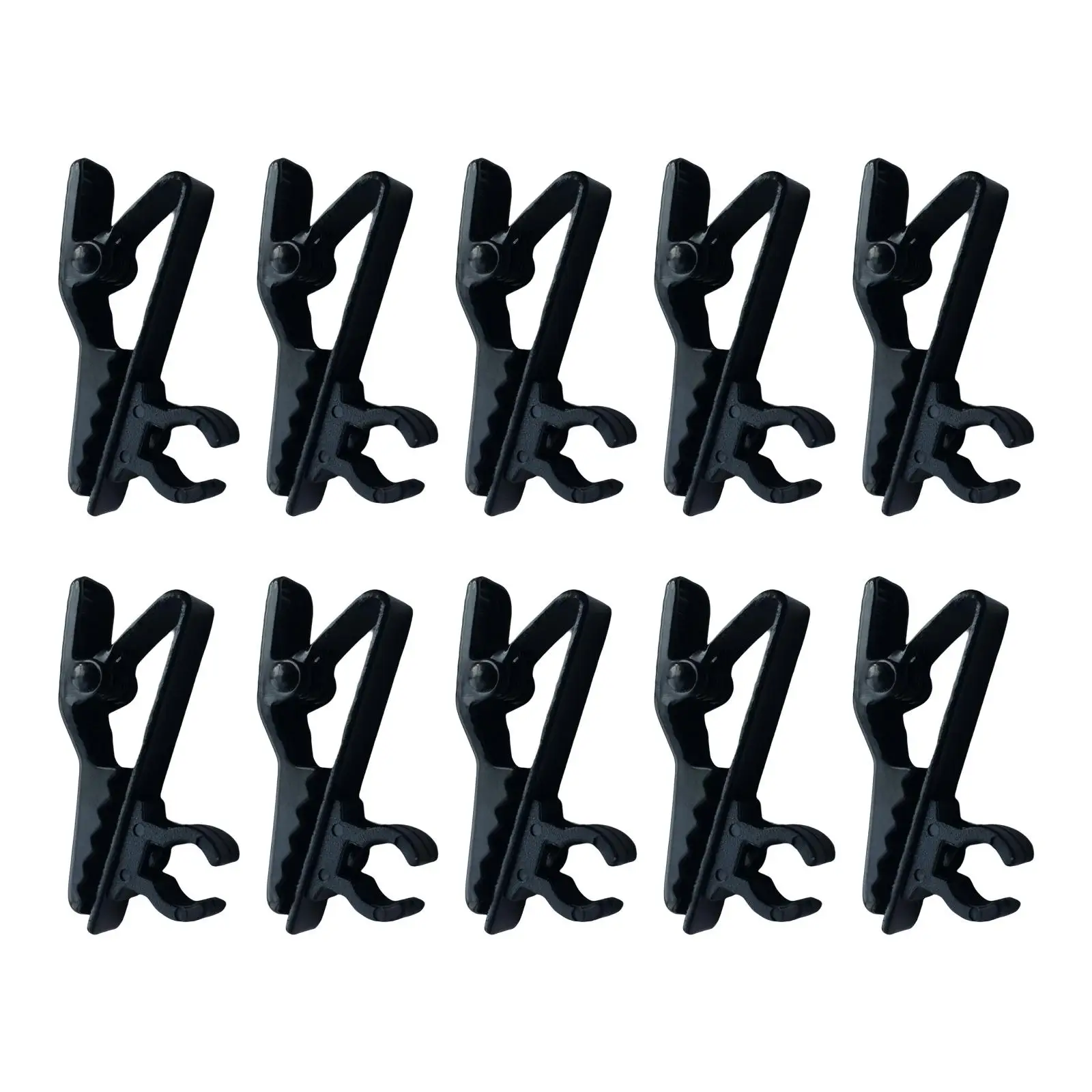 10Pcs Black Metal Mini 8mm Dia Lavalier Lapel Collar Clip Mic Microphone Holder Grip for Nady Headset