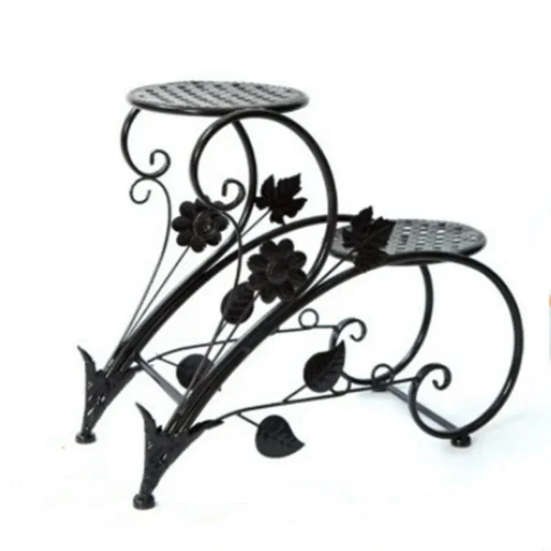 Rustproof Metal Plant Stand Potted Flower Display Rack Garden Balcony Plant Holder Durable Flower Rack