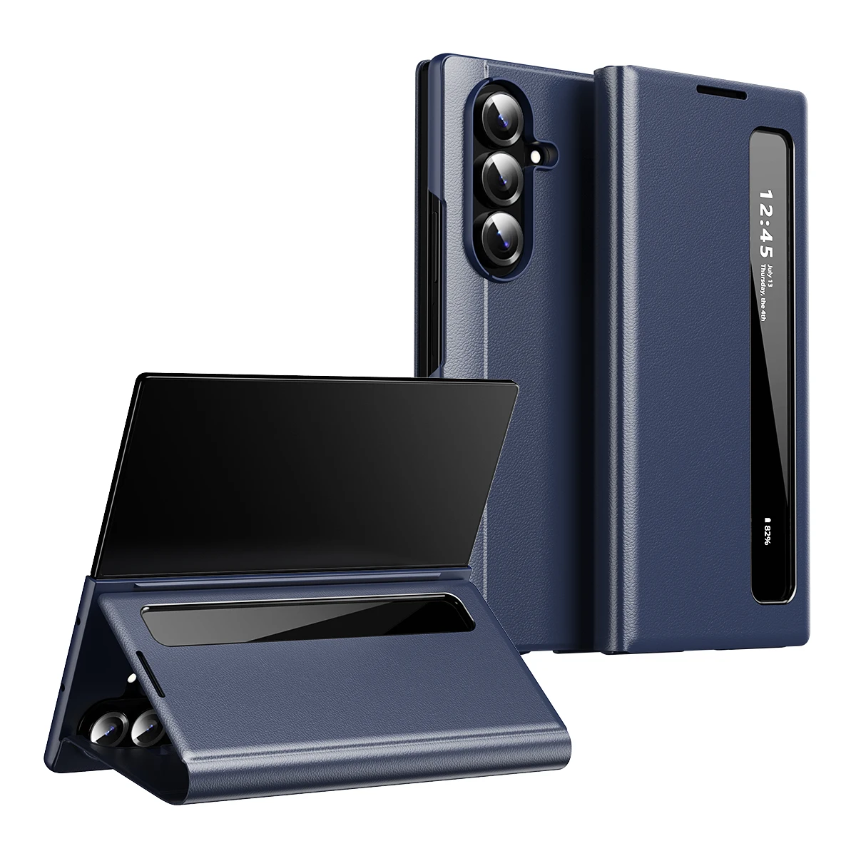 Luxury Flip Cover with Window View and Smart Call Features in Premium PU Leather