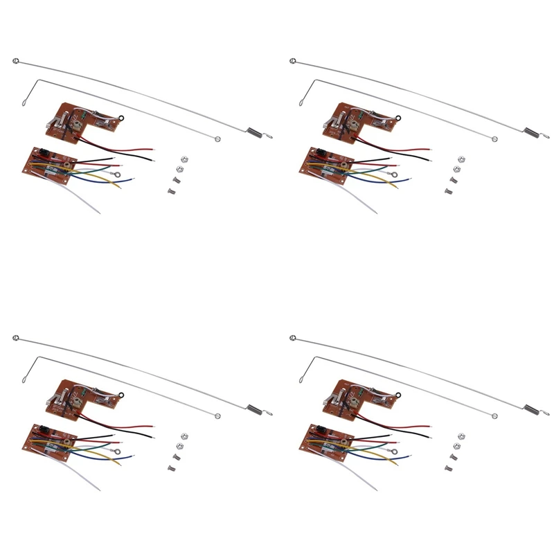 

4 Set 4CH 40MHZ Remote Transmitter & Receiver Board With Antenna For DIY RC Car Robot Remote Control Toy Parts
