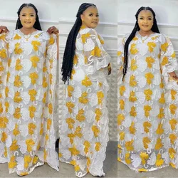MAMADA L7592 African Women Clothing Dashiki Abaya Stylish Loose Long Evening Maxi Dresses + Inside Skirt Free Size Dancing Party