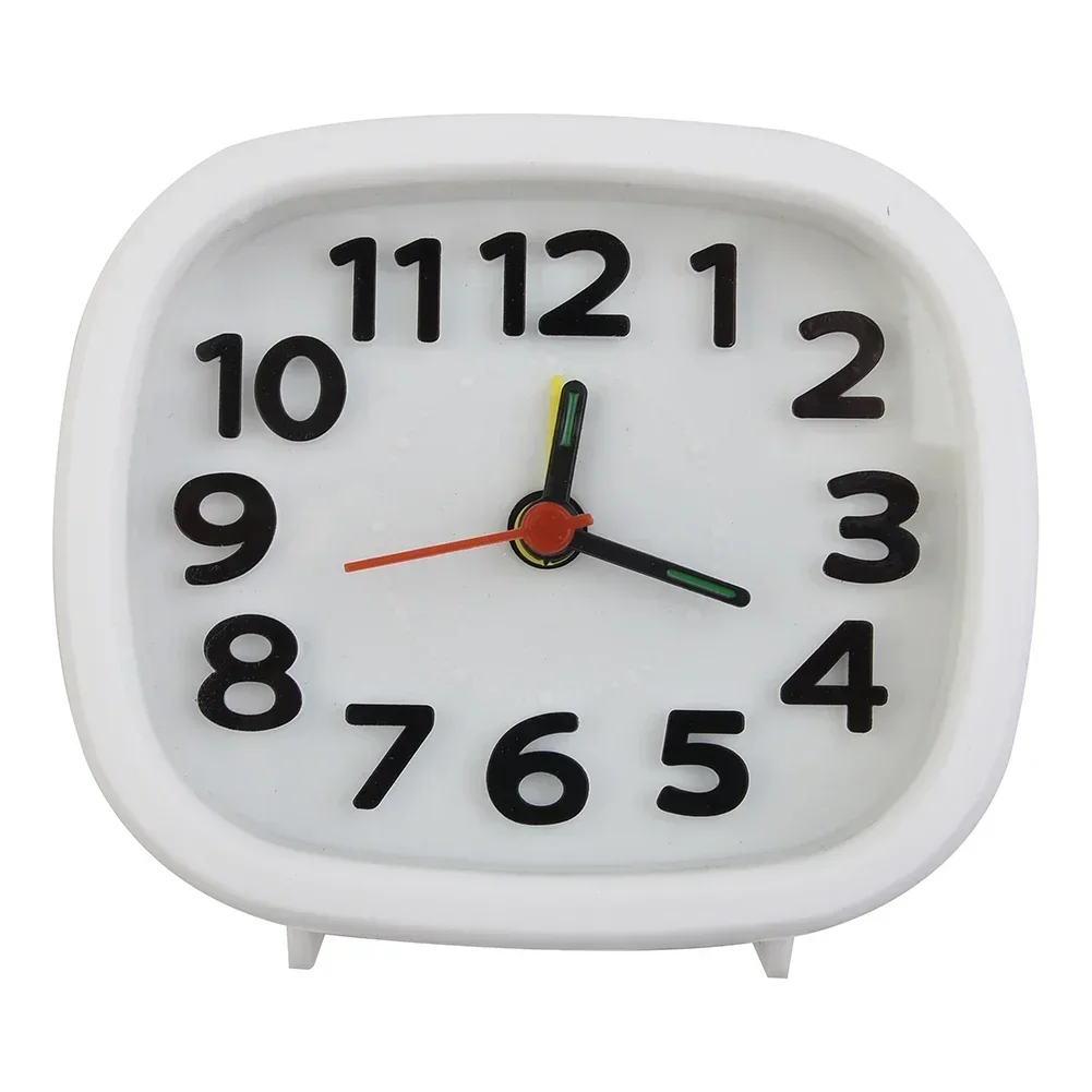 Alarm Clock Clock Alarm Battery Bedside Clock Clocks Night Operated Quartz Rectangle Silent Bedside Clocks Black 2