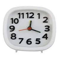 Alarm Clock Clock Alarm Battery Bedside Clock Clocks Night Operated Quartz Rectangle Silent Bedside Clocks Black 2
