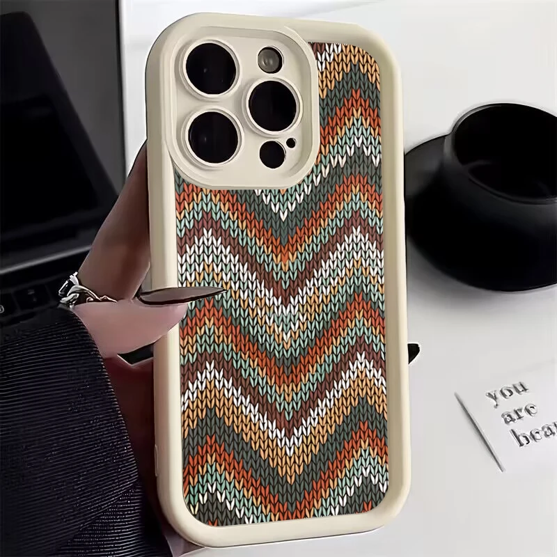 Bohemian Style Sweater Pattern Soft Phone Case Cover