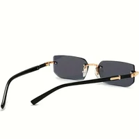 Lunettes de soleil rectangulaires sans bords, mode populaire pour femmes et hommes, petites lunettes de soleil carrées pour femmes et hommes, Oculos de voyage d'été 5