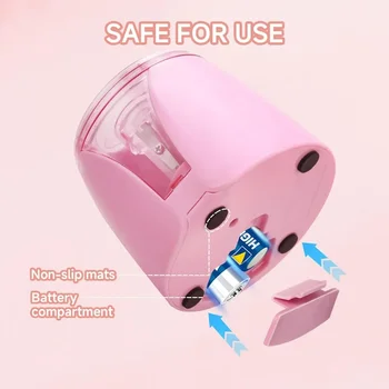 Automatic Electric Pencil Sharpener Powered by 2AA Batteries Efficiently Sharpens Pencils of 68CM Length Ideal for School Home 4