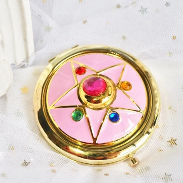 Miroir de maquillage Anime miroir de maquillage Anime étoile cristal étoile maquillage cosmétique miroir plié accessoire de Cosplay miroir plié miroir de maquillage 4