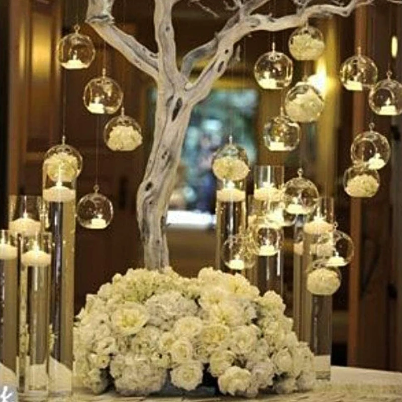 Hanging Glass Terrarium Globe Tea Light Candle Holder Succulents Vase Hanger for Home Wedding Party Indoor Outdoor Decor 4