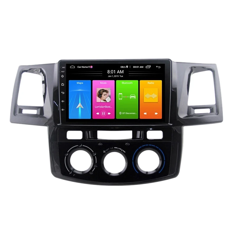 

9-дюймовый 2 Din Android 10,0 автомобильный MP5-плеер 2 + 16 Гб Wifi Bluetooth GPS-навигация для Toyota Fortuner Hulix 2007-2015