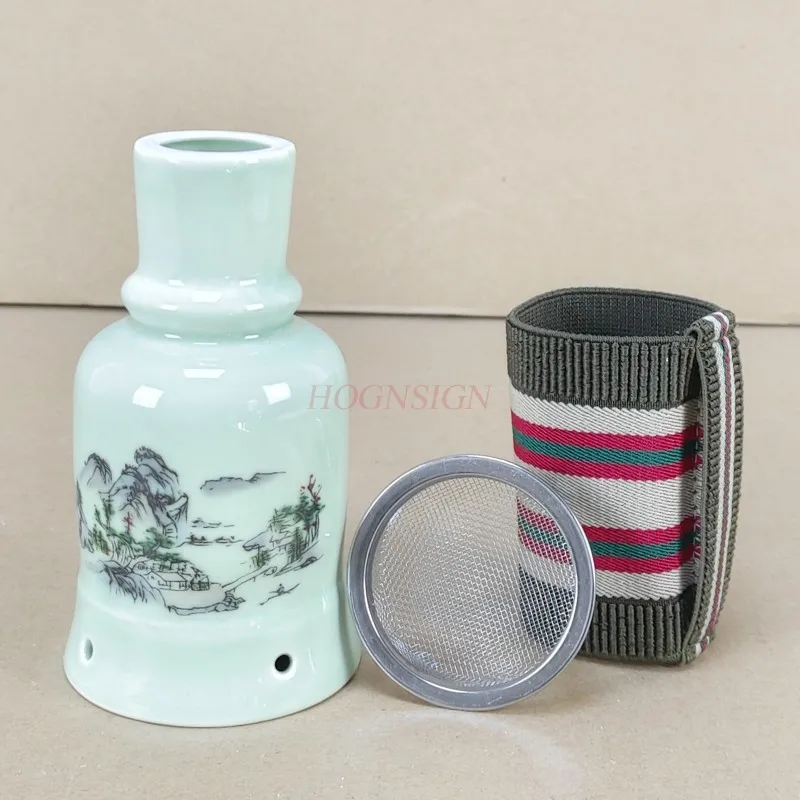 Moxibustion pot ceramic scraping cup moxibustion box portable moxibustion home integrated beauty salon multi-functional small