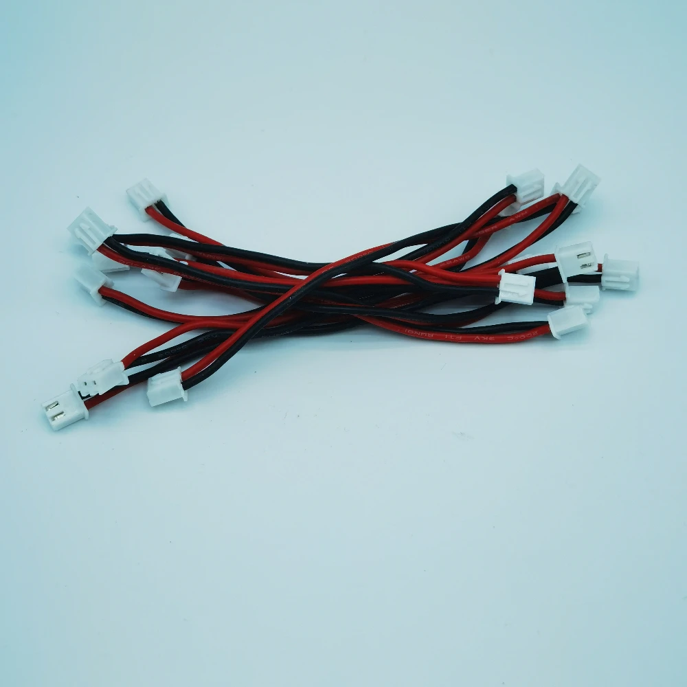 2.54mm Aerial Plug-in Terminal Silicone Wire 2P Male and Female Connection Wire Double Head 10cm Tail Tinned Electronic Harness