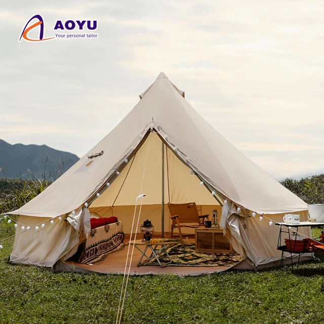 Outdoor Four Season Canvas Tents With Wood Stove Camping Dome Tent for  luxury Glamping Yurt Tents For Sale - AliExpress