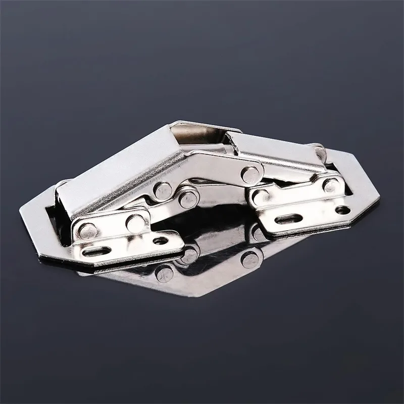 1Pc Bridge Shaped Spring Frog Hinge Cabinet Closet Door Hinges No Drilling Hole Furniture fittings Hardware Hinge