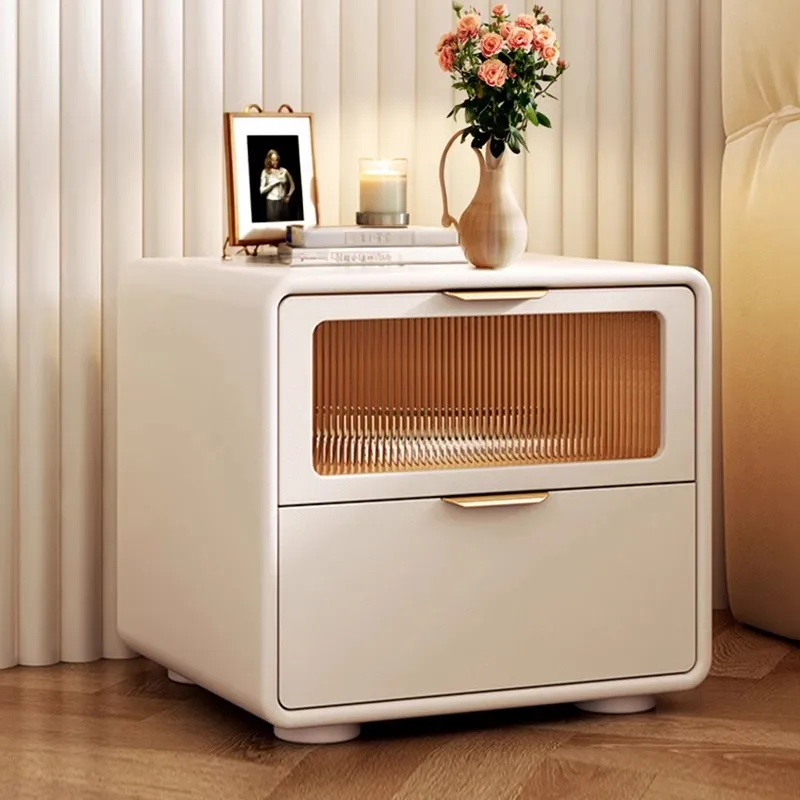 

Simple Modern Night Table Bedroom Minimalist Trendy Space Saving Nightstand Luxury Italian Mesa De Noche Bedroom Furniture