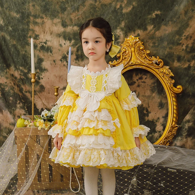 Spring New Lolita Children's Skirt Girls' Princess Lace Skirt Shawl Spanish