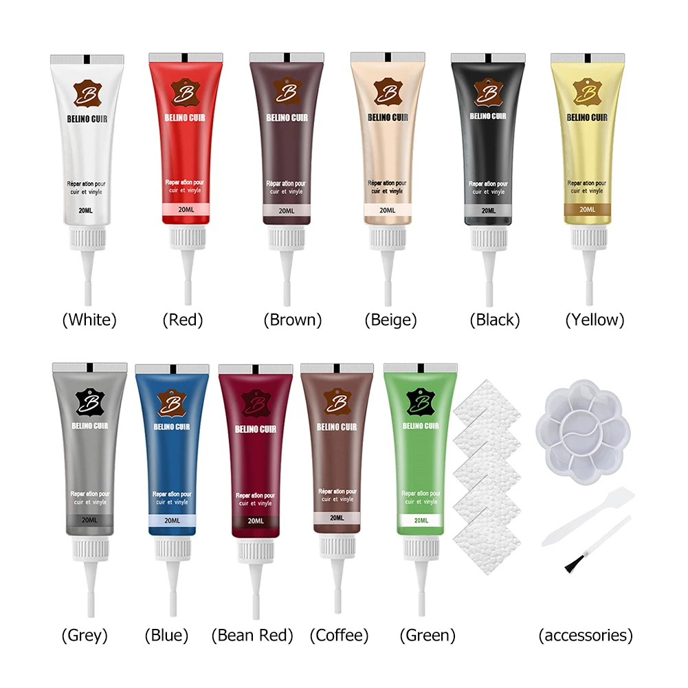 Leather Repair Gel Leather Repair Kit Car Polishing Spray 20ml Car Advanced Leather Repair Cream Repair Filler Sofa Auto Seat Leather Complementary Refurbishing Car Polishing Kit