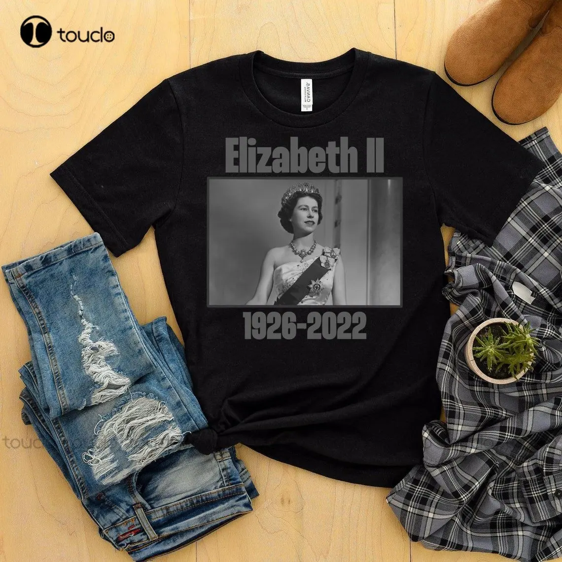 Elizabeth Ii 1926-2022 T-Shirt Unisex Classica, Maglietta Commemorativa Rip Queen Elizabeth Xs-5Xl Camicie Omaggio Unisex