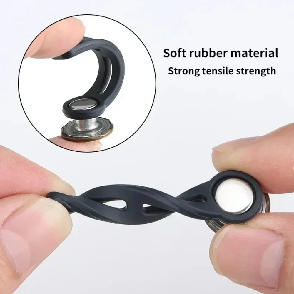 2/10pcs Metal Button Extender Perfect To Any Jeans Pants Free Sewing Retractable Jeans Waist Button Extended Buckles Fixing Kit