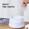 500ml Ultrasonic Air Humidifier Remote Control Essential Oil Diffuser Desktop Aroma Machine Scent Diffuser with LED Night Lights 5