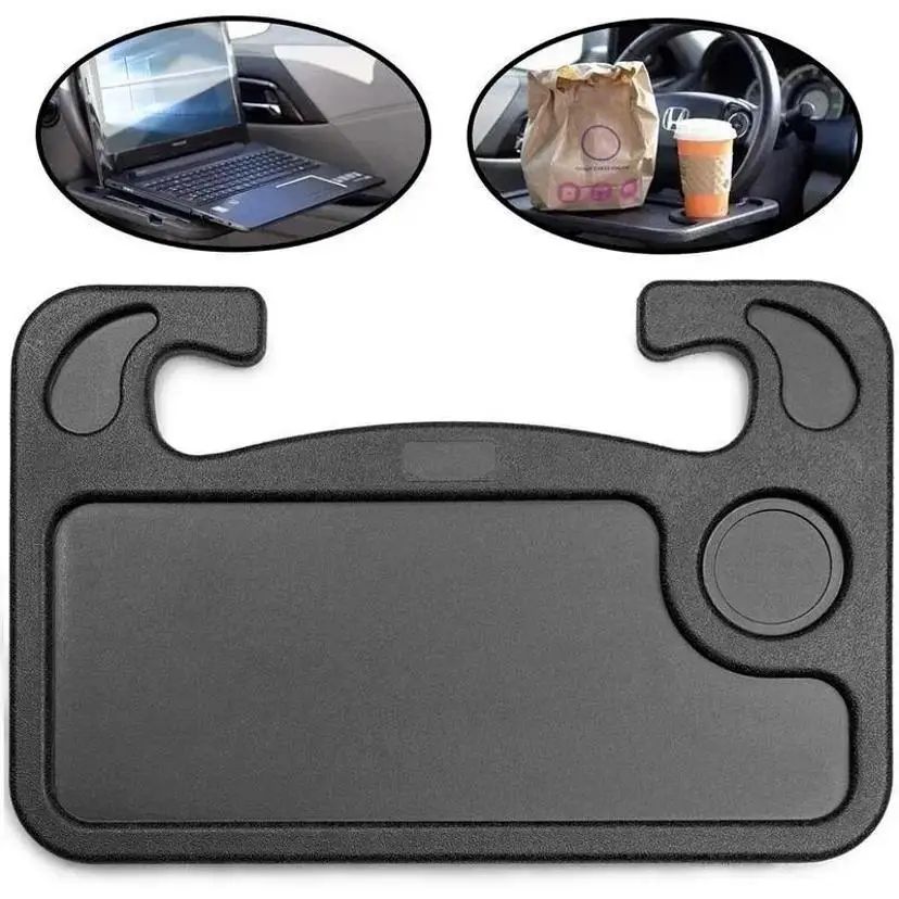 1 Pcs Car Universal Laptop Stand Food And Beverage Stand Desk Steering Wheel Tray Table Stand Auto Interior Accessories Storage
