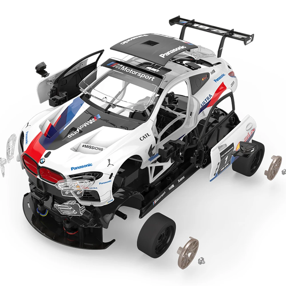 Rastar BMW M8 GTE RC Cars Building kit 1:18 Radio Remote Control Car Model Building Block DIY Toys Gift For Kids Adults 5