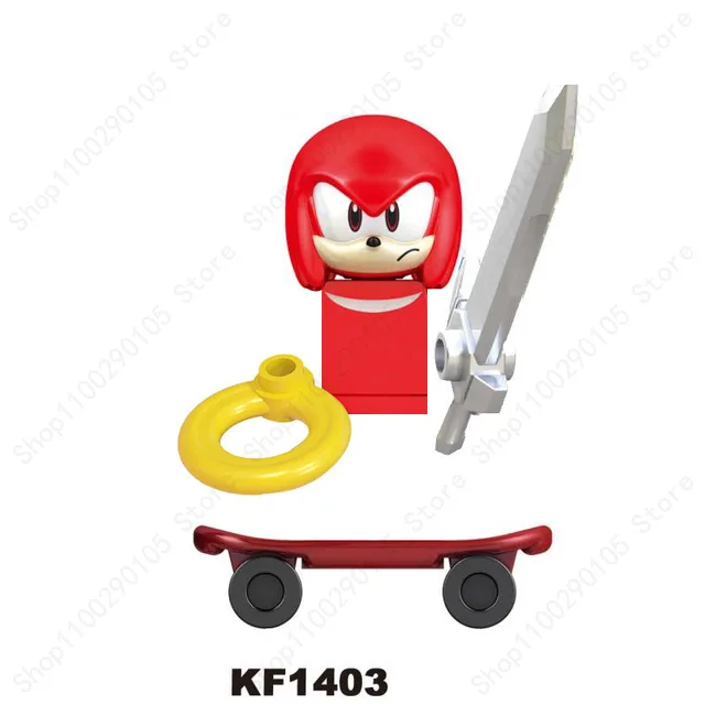 Mini Action Figure Building Block Sonic Teirusu Silver Nakkurusu Shadow Eggman Blaze Storm Knuckles KF6123 LG1001 WM6086 Bricks 1403