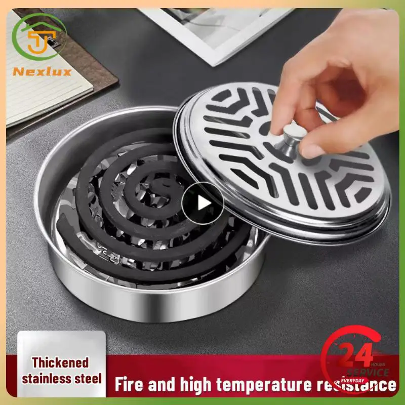 

Portable Mosquito Coils Holder Large Hotel Metal Repellent Rack With Cover Mosquito Coil Tray Summer Anti-mosquito Home Supplie