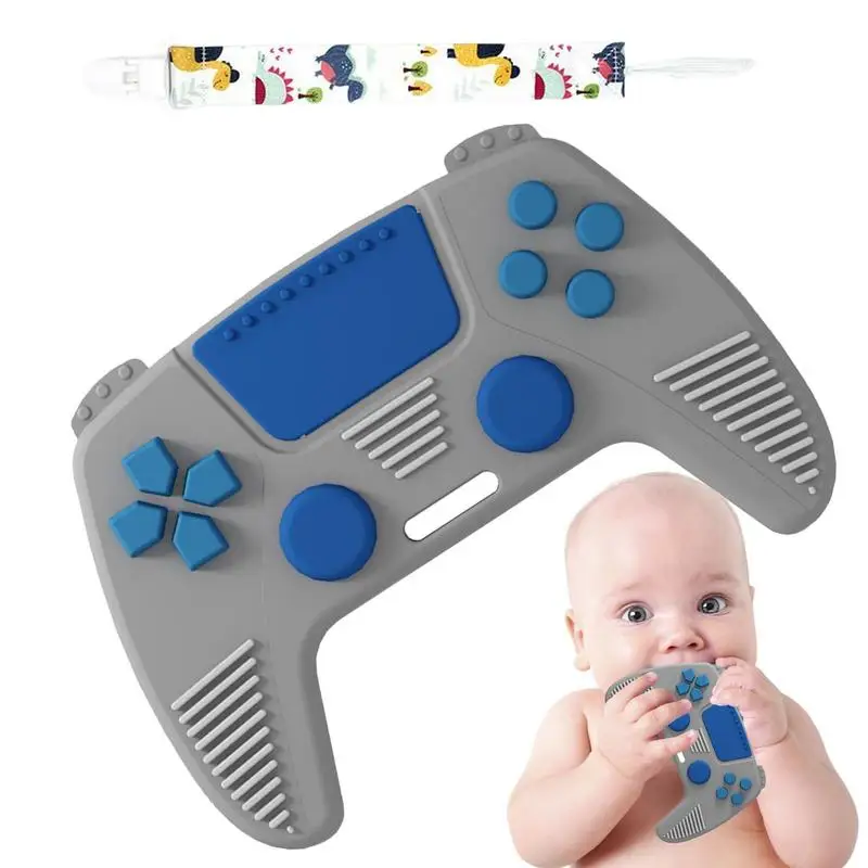 

Игрушки-прорезыватели, игровой контроллер, Жевательная игрушка со шнурком, сенсорные игрушки для прорезывания зубов для грудного вскармливания, детские, успокаивающие десны без БФА