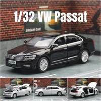1/32 Volkswagen Passat Toy Car Model Diecast Alloy Metal Miniature Sound & Light Pull Back 1:32 Collection Gift For Boy Children 1
