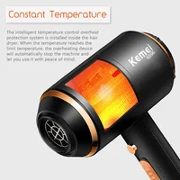 EU Plug Kemei Hair Dryer Professional Powerful Blowdryer Hot and Cold Strong Power 4000W Negative Ion Blow Dryers with Diffuser 1