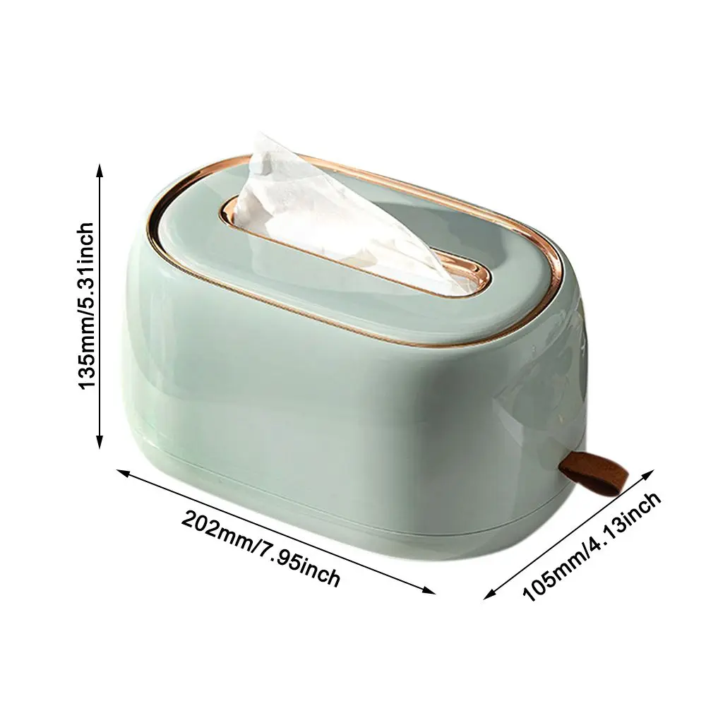 Multifunctional Tissue Box Cover Desktop Wall Hanging Cosmetic Organizer Home Office Bathroom Paper Storage Case 5