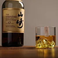 5 Oz 3D Guanshan Whiskey Glass Set Transparent Crystal Cup Suitable for Drinking Whiskey Cognac Cocktail Ice Wine Glass 3