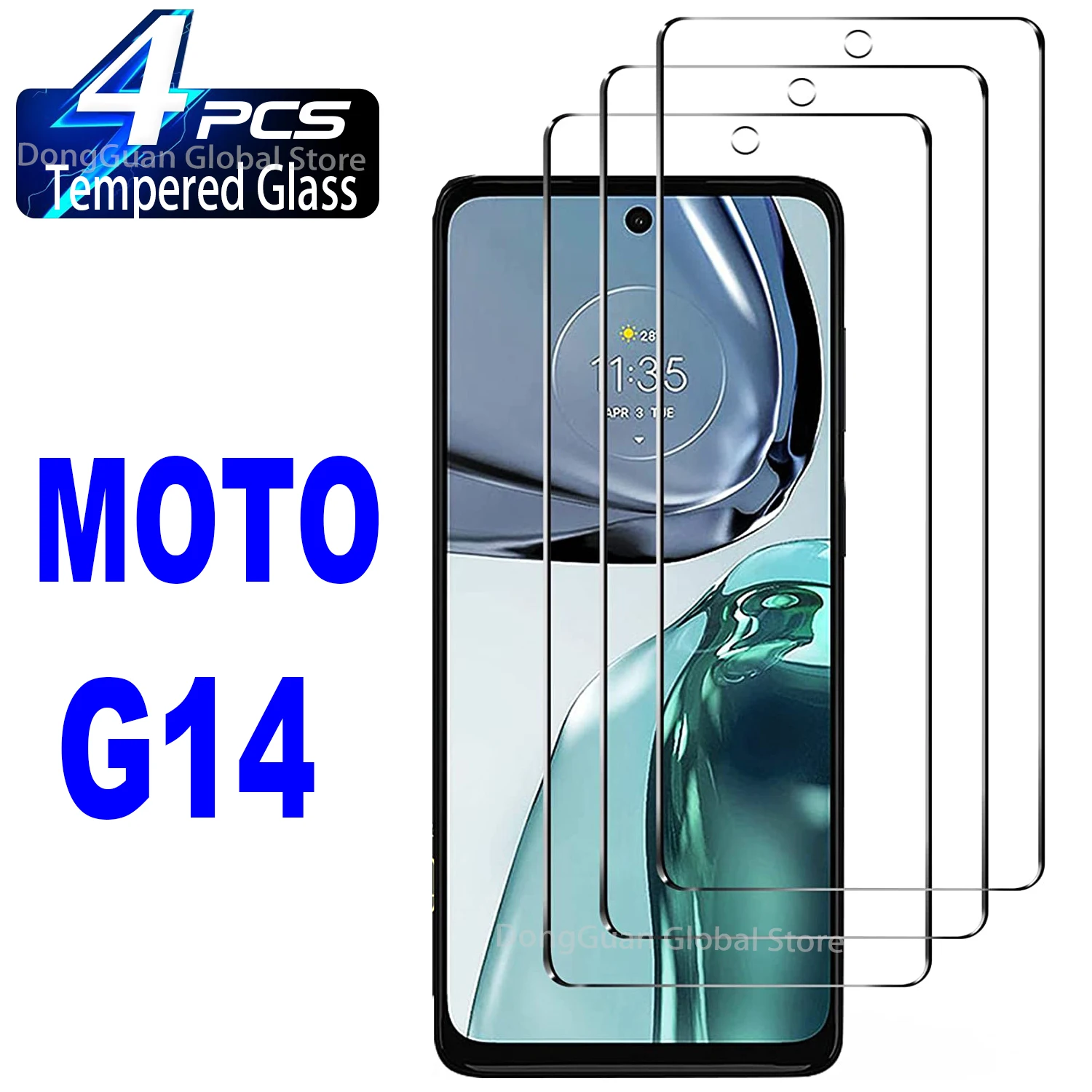 2/4Pcs Tempered Glass For Motorola Moto G14 Screen Protector Glass Film screen protector for motorola moto g8 power play plus tempered glass protection glass film for motorola moto g8 power lite