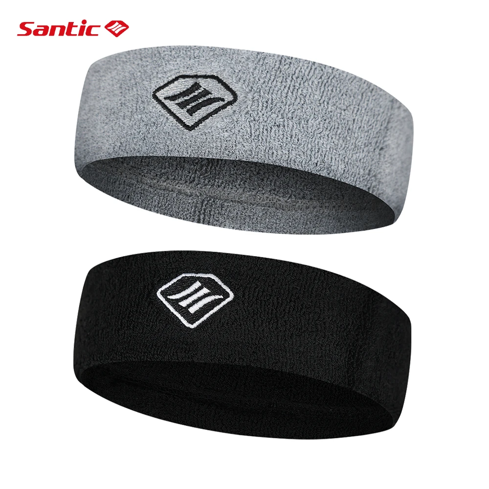 

Santic Unisex Sports Headband Sweatband Terry Cloth Headwear Sweat Band Running Hairband Men Cycling Fitness Sweat Guide Belt