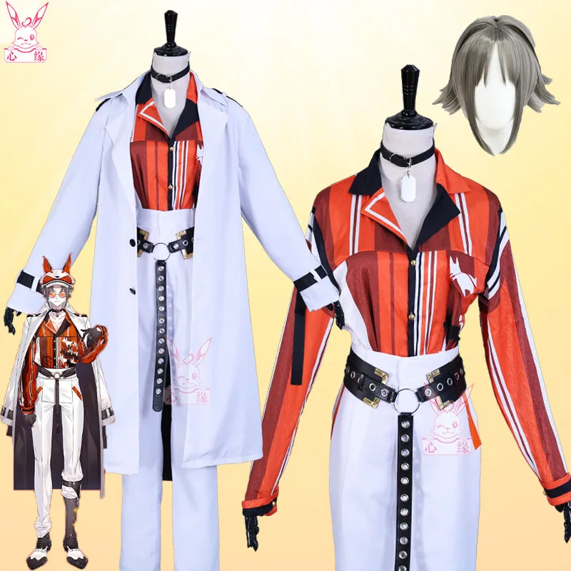

Anime Hololive VTuber Luxiem Mysta Rias Cosplay Costumes Fancy Party Suit Halloween Carnival Uniforms Cosplay Full Set Wig