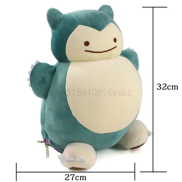 32cm Anime Pokemon Ditto Transform Snorlax Inside-Out Cushion Toys Pillow  Doll Collectible Bedroom Decoration Ornament