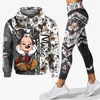 Disney-Sweat à capuche imprimé Minnie Mouse pour femme, ensemble à capuche 3D, pantalon de yoga Minnie, leggings, mode décontrac 5