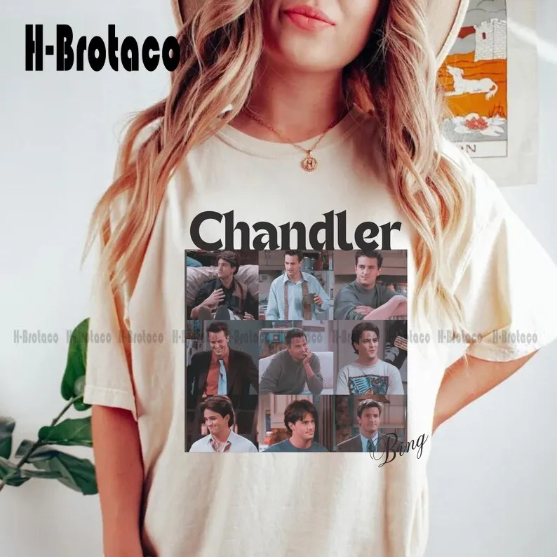 Retro Chandler Bing Shirt -Chandler Bing T-Shirt Beer Shirt Custom Aldult Teen Unisex Digital Printing Tee Shirts Regalo Personalizzato
