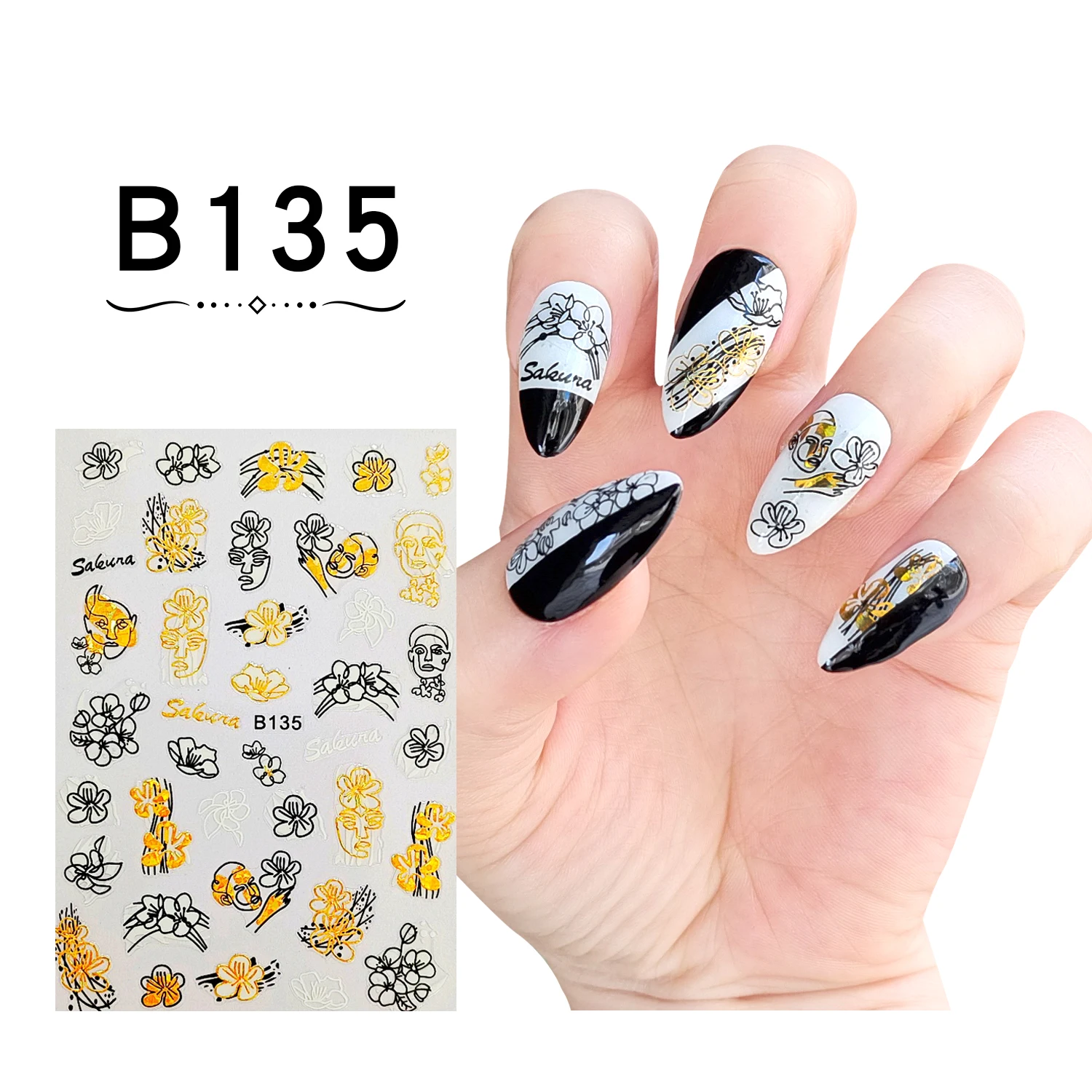 Winter Snow Flake White Nail Art Stickers Decals – MakyNailSupply